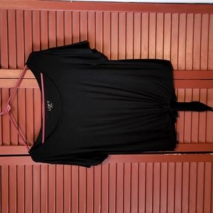 Black tie front t-shirt